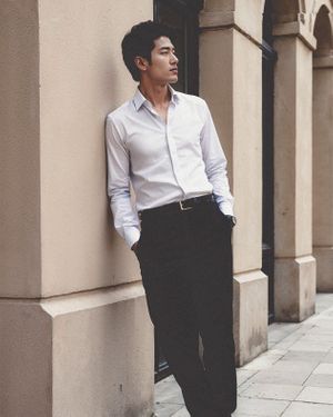 White Shirt with Black Trousers Modern Office Wear