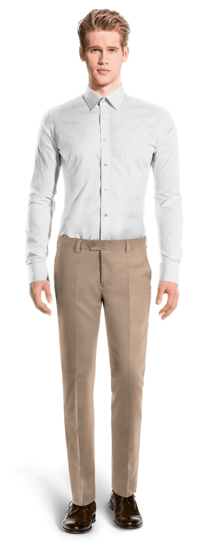 Stretch sand pinstripe year-round Trousers